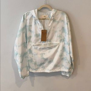 Blue Tie Dye Wind breaker jacket!